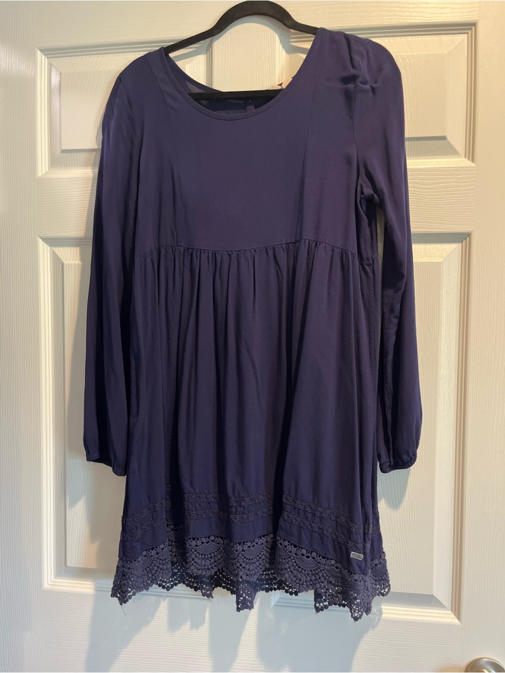 Roxy Navy Blue Long-Sleeve Mini Dress